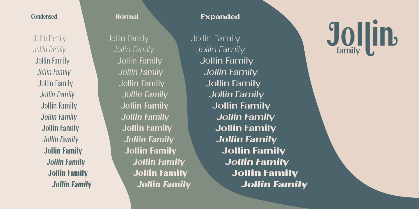 Beispiel einer Jollin Family SemiBold Expand-Schriftart